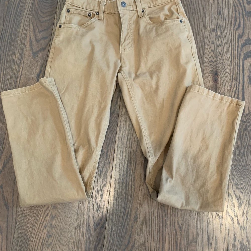 Levi Khaki pants. Style: 511 Size: 16 REG, 28x30